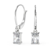 Nola Radiant Cut Earrings Leverback - Nivetta